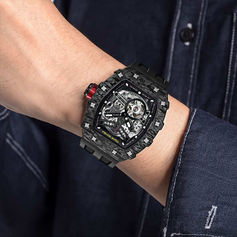 Elemental -Carbon Fiber Mechanical Watch TB8208CF - Image 6