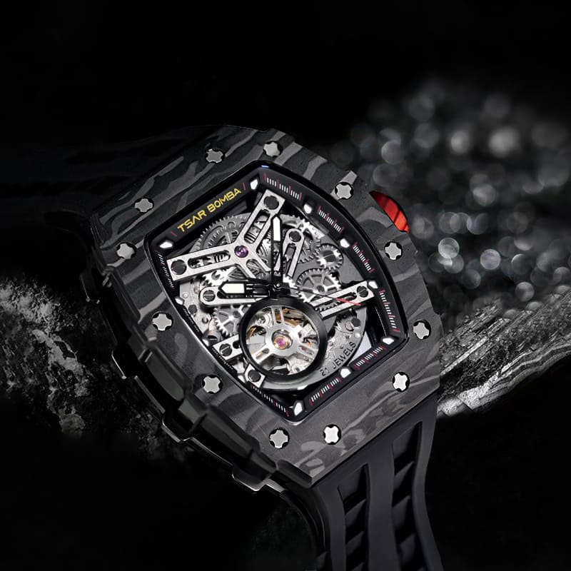 Elemental -Carbon Fiber Mechanical Watch TB8208CF - Image 8
