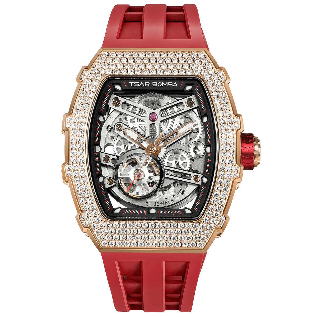 Elemental-Cubic Zirconia Automatic Watch TB8208D - Image 10