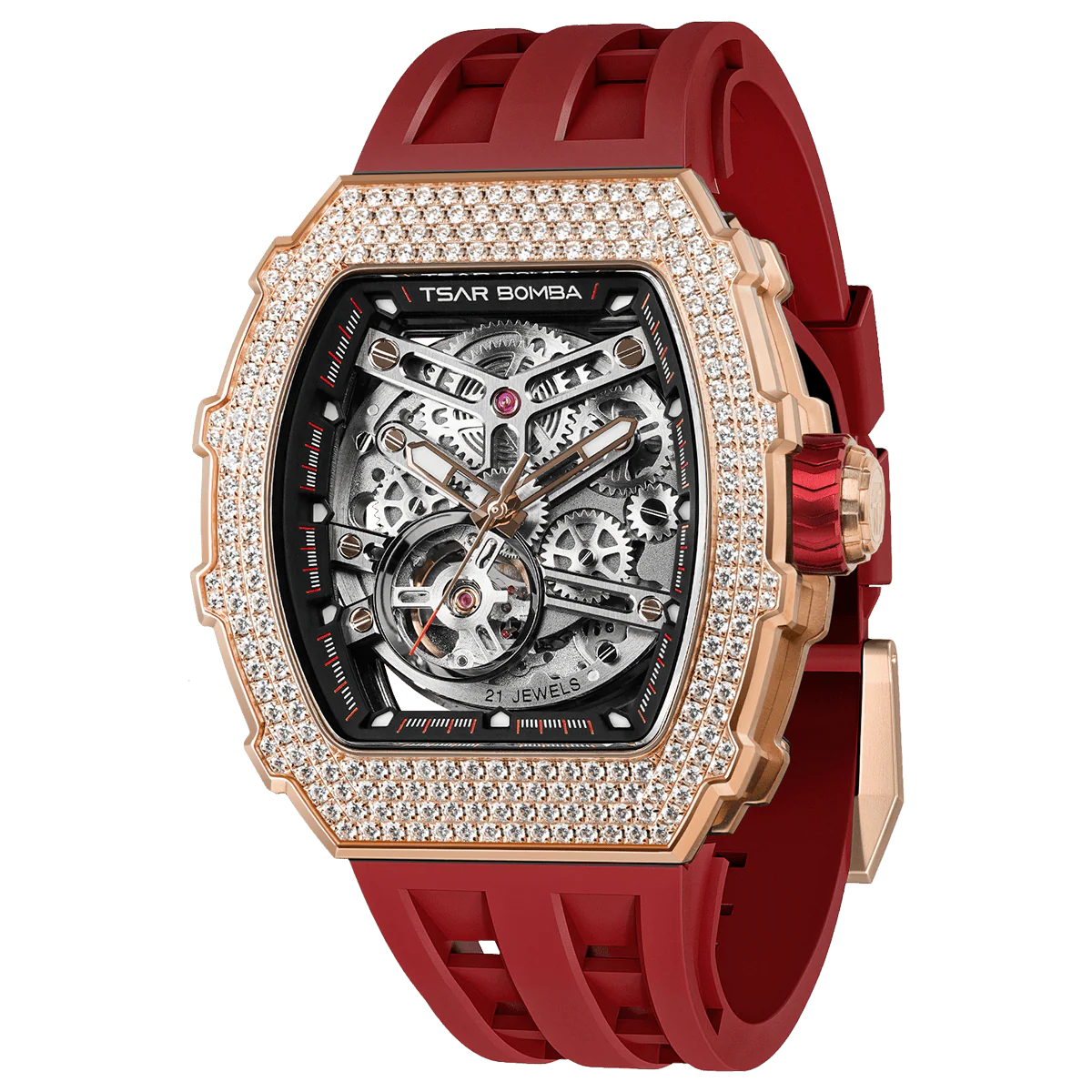 Elemental-Cubic Zirconia Automatic Watch TB8208D - Image 11