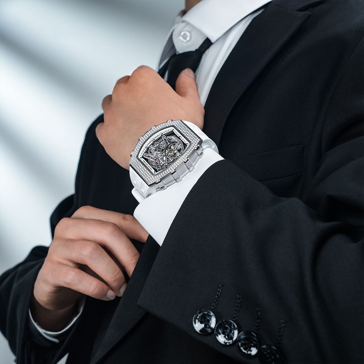 Elemental-Cubic Zirconia Automatic Watch TB8208D - Image 19