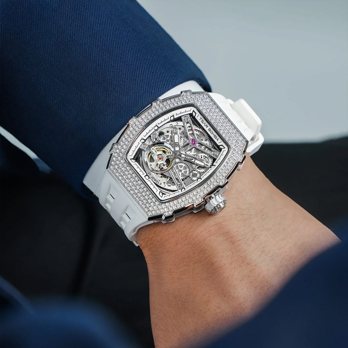 Elemental-Cubic Zirconia Automatic Watch TB8208D - Image 20