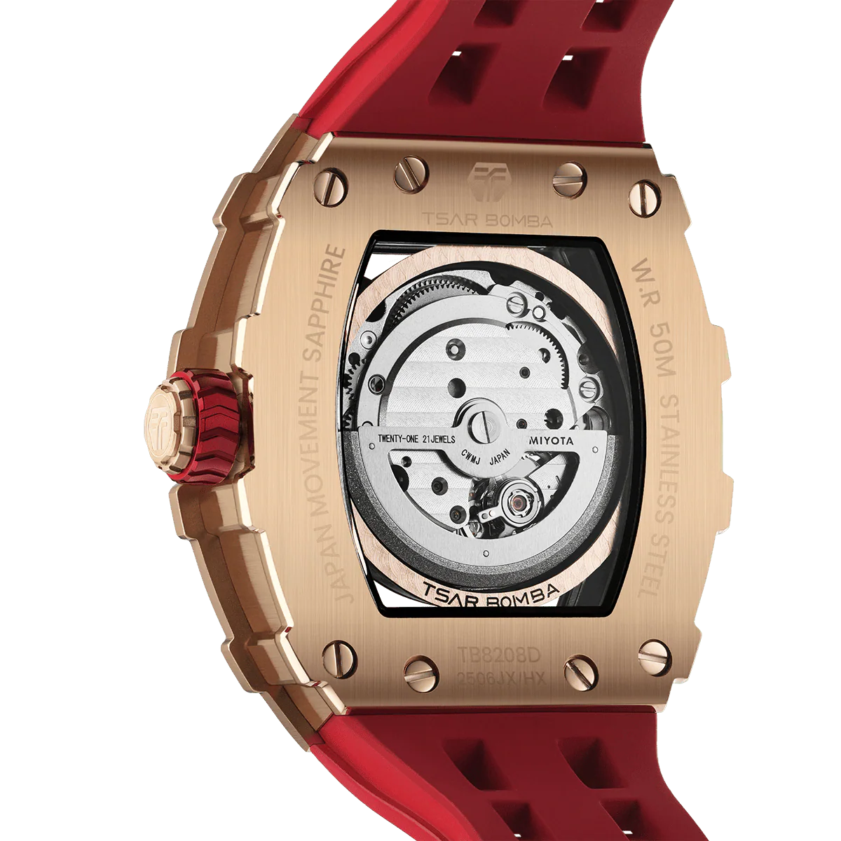 Elemental-Cubic Zirconia Automatic Watch TB8208D - Image 9