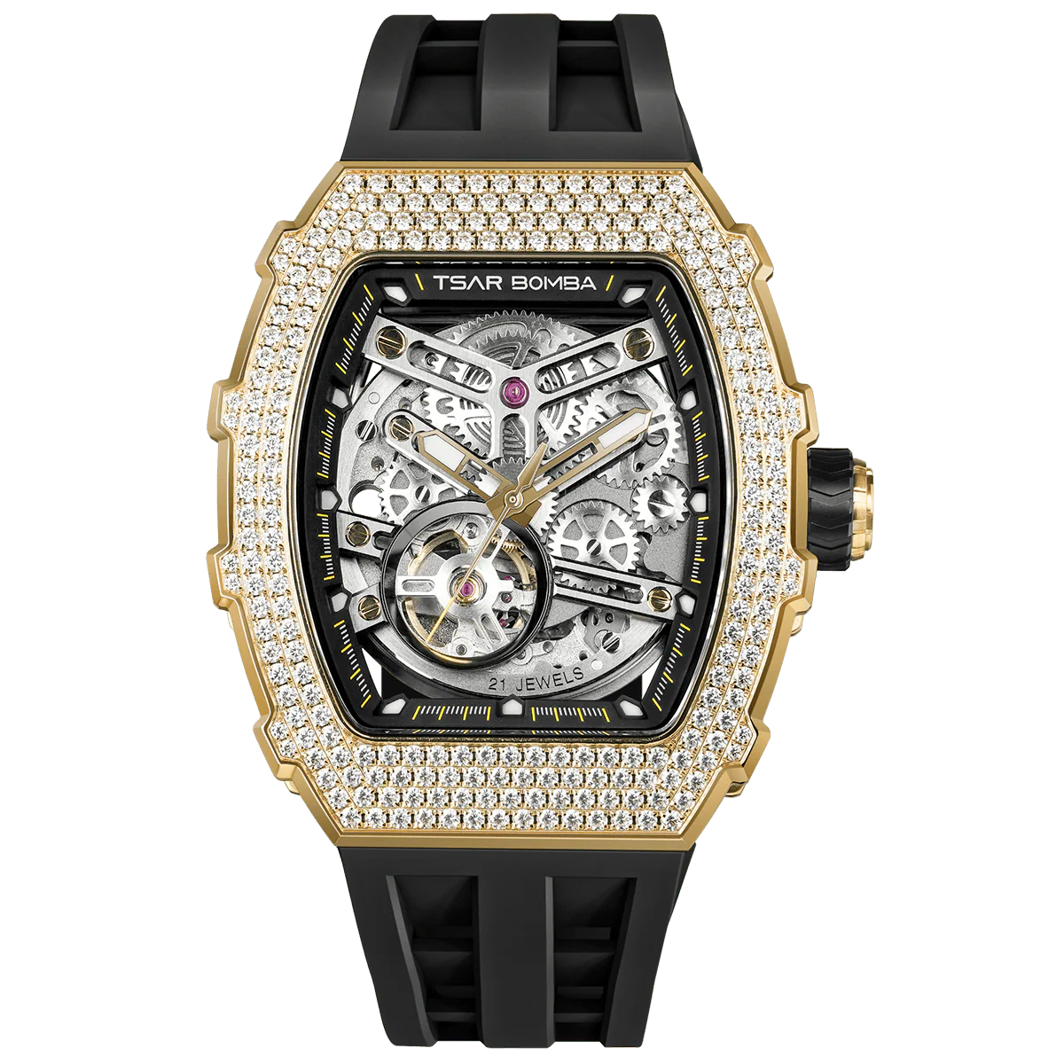 Elemental-Cubic Zirconia Automatic Watch TB8208D - Image 3