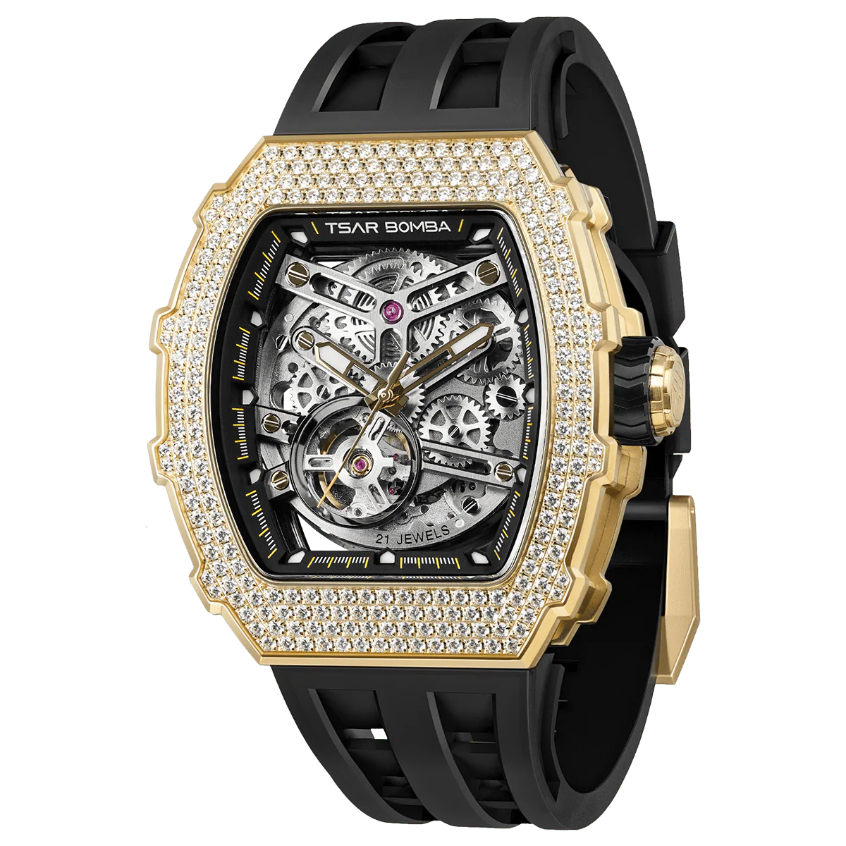 Elemental-Cubic Zirconia Automatic Watch TB8208D - Image 4